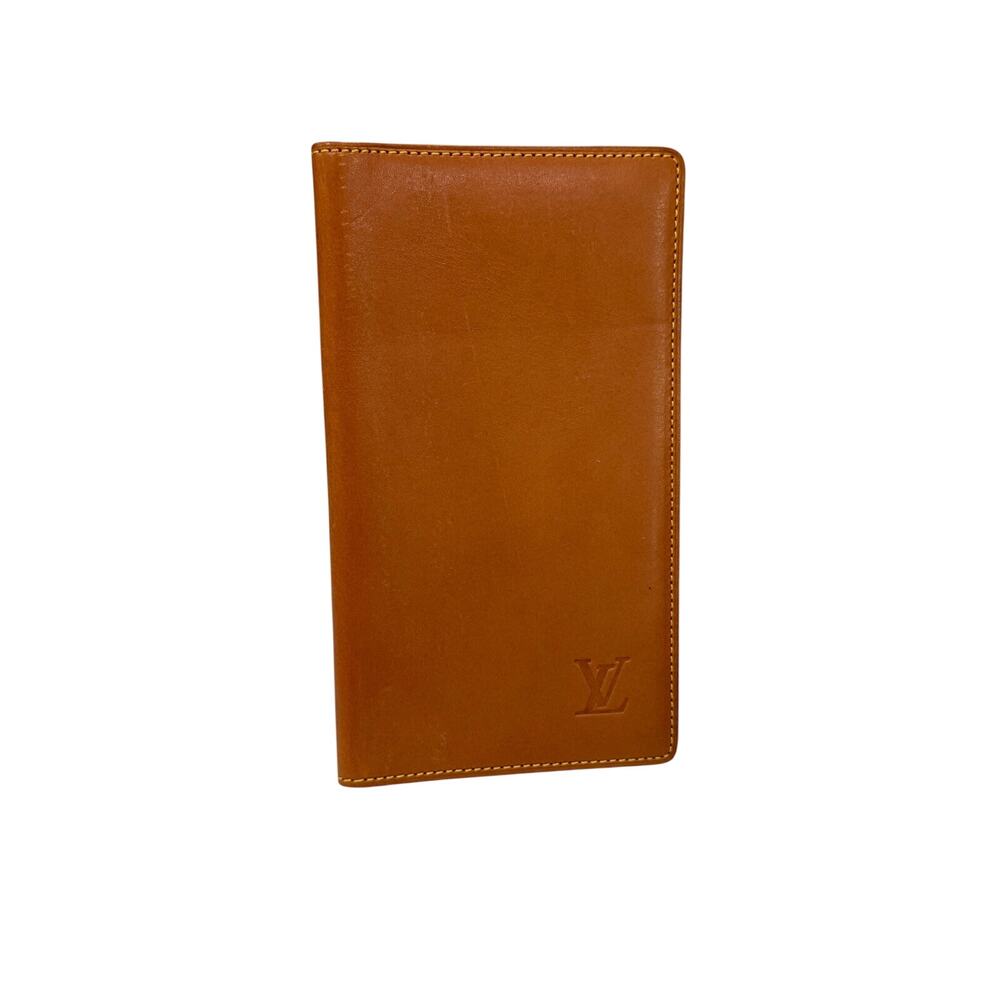Louis Vuitton Vintage Caramel Nomade Calfskin Leather Long Wallet